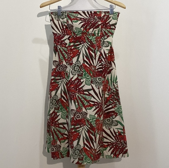 GAP Dresses & Skirts - Gap Women's Strapless A Line Tube Dress Tropical Print